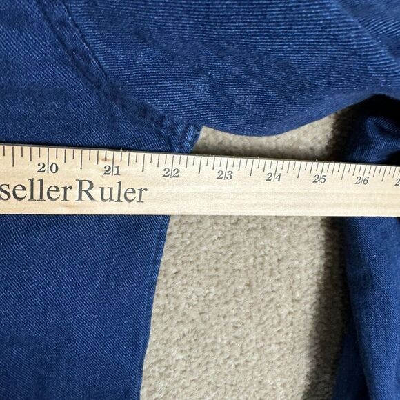 Bonobos Shirt Mens Size Medium Blue Dark Wash Slim Fit Long Sleeve Twill Casual - Picture 6 of 9